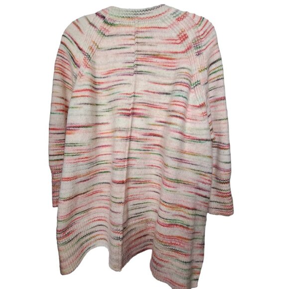 Lou & Grey for Loft Pink Space Dye Rainbow Pullover Sweater with Slits XS/S - Picture 2 of 5